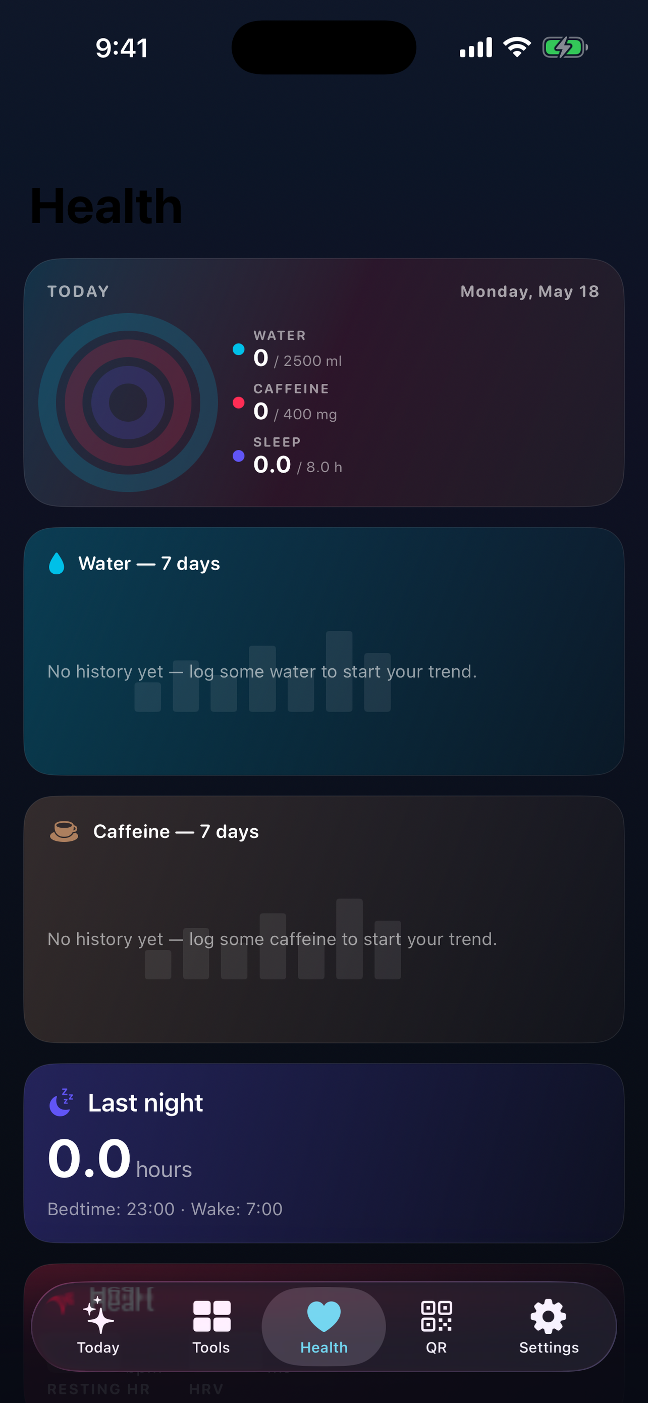 Hexvault health dashboard